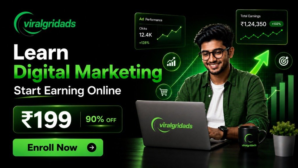 Learn Digital Marketing – Start Earning Online | ₹199 – 90% OFF | Enroll Now